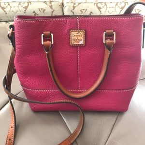 Dooney & Bourke pebbled leather satchel with shoulder strap